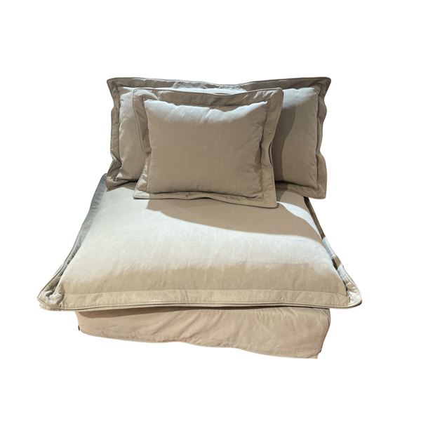 New - Moe's Olivia Accent Slipper Chair - Sand Fabric, RV: $1099 CAD (UB-1023-34) - without box