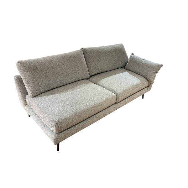 New - Modern Light Gray Fabric Sofa, H24" x W72" x D34" - without box