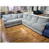 Image 2 : New - Modern Gray L-Shaped Sectional Sofa, H33" x W115" x D90" - without box, sold as is, in its cur