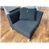 Image 2 : New - Modern Dark Gray Upholstered Outdoor Chair, H28" x 34" x 34" - without box