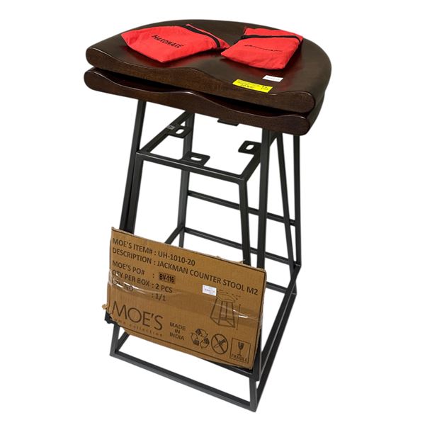 New - Moe's Set of 2 Jackman Wood Counter Stool - RV: $780 CAD (UH-1010-20) - without box