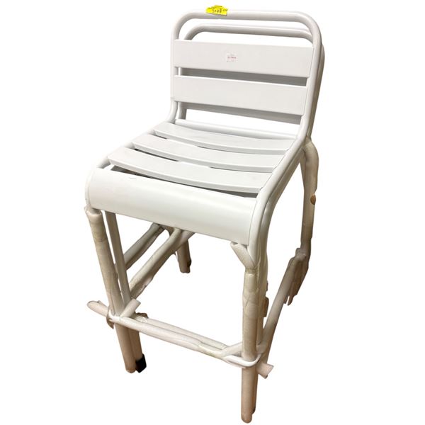 New - Moe's Set of 2 Kade Outdoor Bar Stool - White - minor scratches on the surface