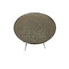 Image 2 : New - Round Metal Textured Side Table, H21" x Dia. 17"