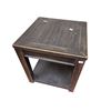 Image 1 : Charcoal Wood Nightstand, H24"x 22" x 22" - minor scratches on the top
