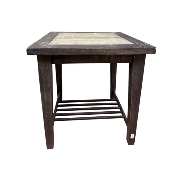 Brown Side Table, H25"x 24" x 24" - minor scratches on the top