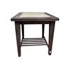 Image 1 : Brown Side Table, H25"x 24" x 24" - minor scratches on the top