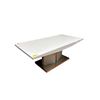 Image 2 : Rectangular Gloss White Coffee Table, H18" x 47" x 23.5" - minor scratches on the edge