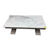 Image 4 : Modern Rectangular Marble-style Top Coffee Table, H18" x W49" x D24"
