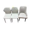 Image 1 : Set of 3 Faux Leather Dining Chairs - various style