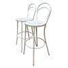 Image 2 : BNIB - Set of 4 White Metal Bar Stool, H44" (RDI009W)