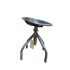 Image 2 : New - Metal Stool with Tractor Seat - Brown - H22" x W17.5" (EM-979)