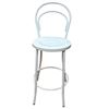 Image 3 : New - Set of 2 White Metal Bar Stool, H44" (RDI009W)