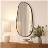 Image 2 : BNIB Article Calvet Wall Mirror Black ART4850 RV: $399