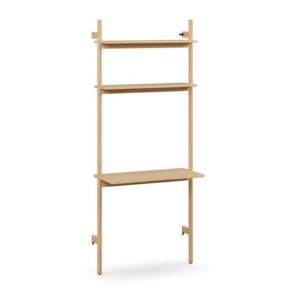 BNIB Article Heidi 33.5" Modular Wide Bookcase White Oak RV: $599 ART5732