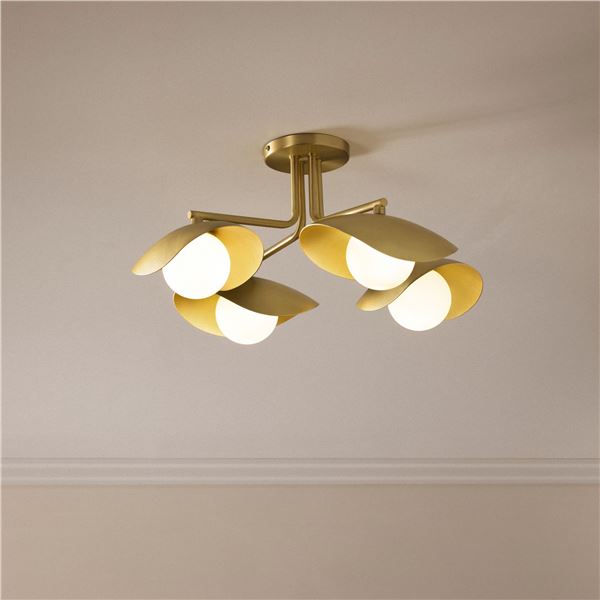 BNIB Article Coy Flushmount Brass RV: $329