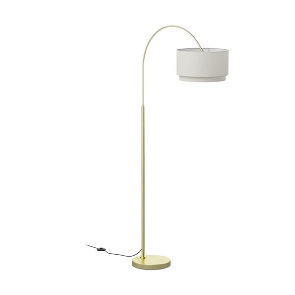 BNIB Article Zebu Short Linen Floor Lamp Brass RV: $399