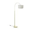 Image 1 : BNIB Article Zebu Short Linen Floor Lamp Brass RV: $399