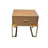 Image 1 : Set of 2 Faux Leather Upholstered Nightstands
