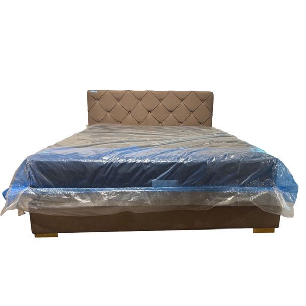King Size Modern Upholstered Platform Bed