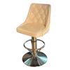 Image 1 : Set of 4 Contemporary Swivel Bar Stools with Tufted Upholstery