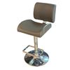 Image 1 : Set of 3 Modern Swivel Height Adjustable Bar Stool with Faux Leather Upholstery & Polished Chrome Ba