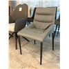 Image 2 : Set of 6 contemporary grey faux leather dining chairs
