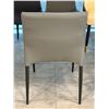 Image 5 : Set of 3 contemporary grey faux leather dining chairs