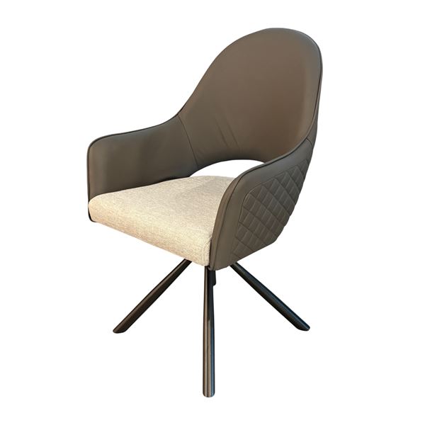 Set of 6 new retractable swivel dining arm chairs - 5 BNIB, 1 Open Box