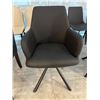 Image 3 : Set of 6 new black modern dining chairs faux leather - 5 new in box, 1 open box