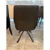 Image 4 : Set of 6 new black modern dining chairs faux leather - 5 new in box, 1 open box