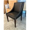 Image 2 : Set of 3 faux leather black dining chairs