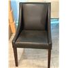 Image 3 : Set of 3 faux leather black dining chairs