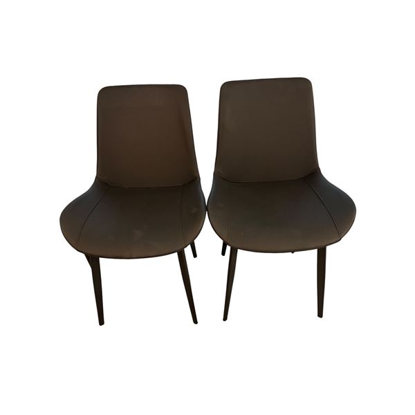 Set of 2 black dining chairs