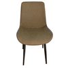 Image 1 : Set of 3 dark grey faux leather dining chair