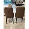 Image 2 : Set of 2 Judy Diamond Stitch Dining Chairs
