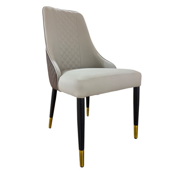 Set of 6 new in box contemporary faux leather dining chairs