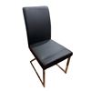 Image 1 : Set of 2 modern black dining chairs with chrome legs