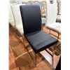 Image 2 : Set of 2 modern black dining chairs with chrome legs