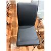 Image 3 : Set of 2 modern black dining chairs with chrome legs