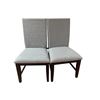 Image 1 : Set of 2 grey upholstered dining chairs