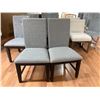 Image 2 : Set of 2 grey upholstered dining chairs