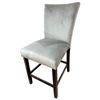 Image 1 : Single velvet grey counter height chair