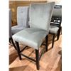 Image 2 : Single velvet grey counter height chair