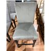 Image 3 : Single velvet grey counter height chair