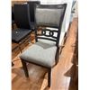 Image 2 : Set of 2 gray dining chairs with chain-link pattern backrest