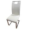 Image 1 : Set of 2 contemporary high back dining chairs with vertical stitching