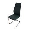 Image 1 : Set of 2 contemporary dining chairs faux leather seat