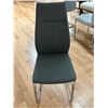 Image 3 : Set of 2 contemporary dining chairs faux leather seat
