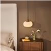 Image 2 : BNIB Article Kipp Glass Pendant Light Walnut RV: $239