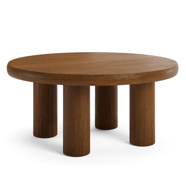 BNIB Article Adel 35" Round Coffee Table Smoked Oak (Box 2/2) RV: $649